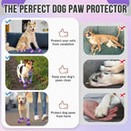 SlowTon Dog Shoes for Large Small Medium Dogs - Breathable Dog Boots for Summer Hot Pavement, Paw Protector for Outdoor Walking Winter Snow, Anti-Slip Rubber Dog Booties for Hardwood Floor (Pink, 3)