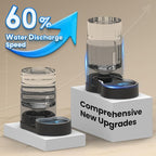 CZPET Automatic 4L/135Oz/1Gal Cat Water Dispenser with Stainless Steel Bowl, Gravity Waterer for Small Medium Dog Puppy Kitten (Black) | With Stainless Steel Bowl, Gravity Waterer for Small Medium Dog Puppy Kitten