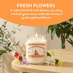 Pet's Favorite Pet Odor Candle, Clean Burning, Long Lasting Floral Scented Candle with a Natural Fiber Wick and 70 Hour Burn Time, Fresh Flowers - Pack of 2