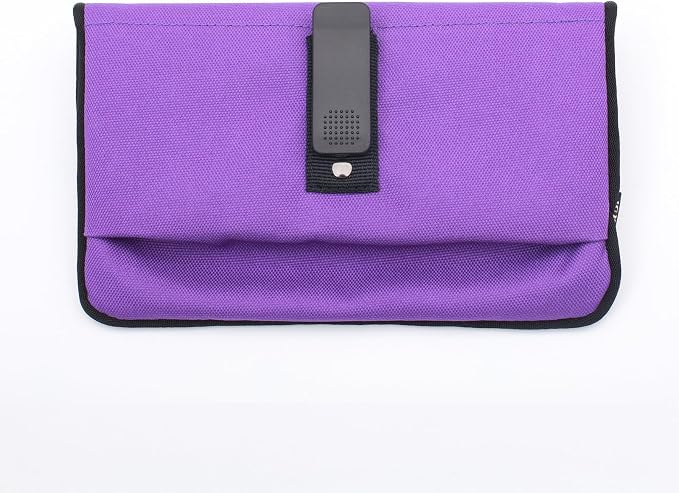 Hands Free Dog Leash, Heavy Duty with Waist Belt & Storage Pouch, Strong Pull Control, Two Handles Bungee for Running & Walking, Big & Medium Dogs, Purple