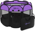 Siedihit Dog Cat Playpen, Puppy Pet Playpen, Small Dogs Tent Crates Cage | Indoor/Outdoor, Portable Pop Up Dog Kennel Playpen with Carrying Case for Dogs/Cats/Rabbits,Purple