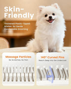Vacuum Dog Brush for Shedding, 4-in-1 Self-Cleaning Slicker & Undercoat Rake, Deshedding Grooming Tool, Anti-Static, Massage & Combing All In One! | 4-in-1 Grooming, Traps Loose Hair, Self-Cleaning, Slicker Brush, Low Noise, Dogs & Cats, Short & Medium...