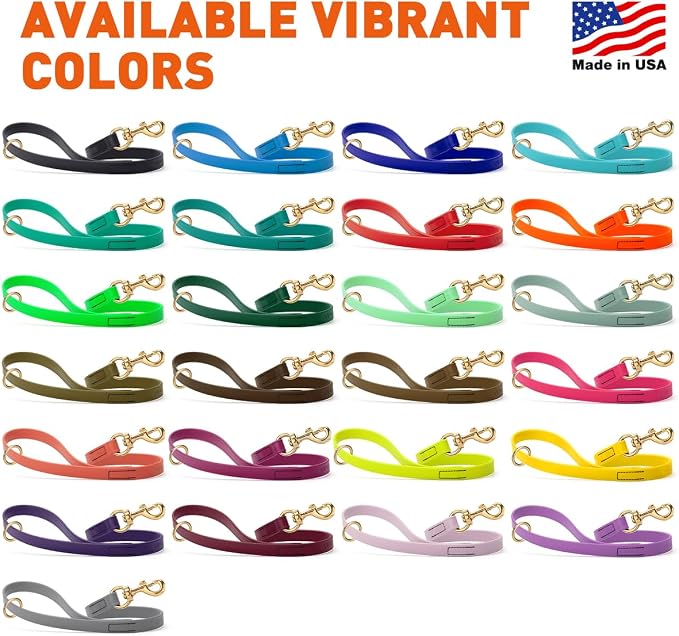Viper Biothane K9 Working Dog Leash Waterproof Lead for Tracking Training Schutzhund Odor-Proof Long Line with Solid Brass Snap for Puppy Medium and Large Dogs 20in, Amethyst Purple