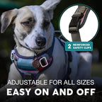 Embark Adventure Small Dog Harness – No-Pull, Reflective Trim, Military-Grade Nylon, Front Clip with Gel-Lined Handle, Soft & Padded