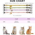 Smart QR Code Cat Collar 2-Pack, Adjustable Safety Breakaway Collar with Digital Pet ID, Flower Pendant & Bell for Indoor Outdoor Cats (Pink & Purple)