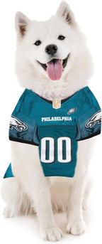 Pets First NFL Philadelphia Eagles Dog Jersey, Size Large, Football Shirt Costume for Pet, Dog Sports T-Shirt, NFL Team Clothing for Cats, Licensed Pet Apparel Available in 7 Sizes and 32 Teams