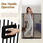 55'' Extra Tall Cat Gate, 42.9"-46.9" Wide Auto Close Tall Pet Gate for Doorways, Pressure Mounted High Dog Door Gate No Drilling Cat Fence Safety Baby Gate for Stairs, Doorways, Black