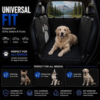 Dog Car Seat Cover for Back Seat – Hammock Style Pet Seat Protector for Cars, SUVs & Trucks | Waterproof Backing, Non-Slip, Scratch-Resistant, Mesh Window, Adjustable Straps, Machine Washable