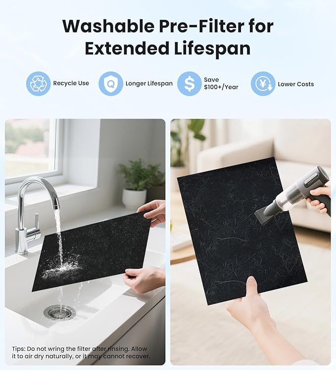 VEWIOR Air Purifiers with Washable Filter for Home Large Room Up to 3000ft² | H13 HEPA Air Cleaner with PM2.5 Display, Sleep Mode, Timer, Aromatherapy, Auto Mode for Smoke, Pet Hair, Wildfire