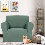 MAXIJIN Chair Covers for Living Room 1 Piece Stretch Sofa Chair Slipcovers with Arms (31"-46") Furniture Protector for Dog Pet Couch Armchair Cover (Chair, Diamond Pattern Pea Green)