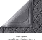 unipaws Cat Litter Trapping Mat, Litter Box Scatter Control Pad | Litter Free Floors and Urine Waterproof, Gentle on Paws, No Phthalate