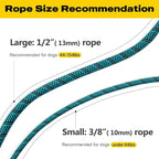 Fida Durable Slip Lead Dog Leash, 6 FT x 1/2" Heavy Duty Loop Comfortable Strong Rope Lead for Large, Medium Dogs, No Pull Pet Training with Highly Reflective, Blue
