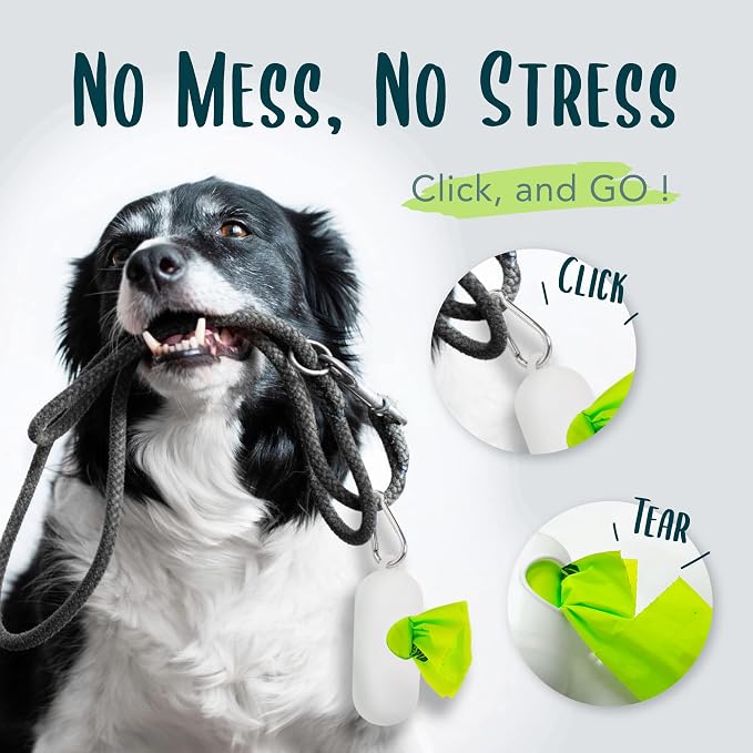 Compostable Dog Poop Bag Rolls, Doggie Poop Bags Refills, Eco-Friendly Pet Waste Bags, Vegetable-Based Unscented, Extra Thick, Leak Proof, Size 9 x 13 Inches, 360 count
