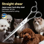 Fenice Professional Pet Grooming Scissors, High-End Dog Hair Cutting Shears with Ergonomic Handle, Super Hard Alloy Steel, CNC Precision Craftsmanship (Set, 7.0")