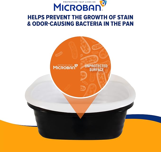 Arm & Hammer Large Sifting Litter Box Scoop Free Cat Litter Tray with Microban, Made in USA | Antimicrobial product protection, ideal for indoor felines, simple lift, shake and pour cleanup, helps keep odors in check