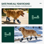 Kuoser Non Slip Dog Socks for Hardwood Floors, Dog Grippy Socks with Double-Sided Traction, Anti Slip Dogs Booties Paw Protectors to Prevent Licking Paws for Small Medium Large Senior Dogs, 4 Pack-XS