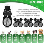 EXPAWLORER 6Pcs Anti Slip Dog Socks to Prevent Licking Paws, Dog Shoes for Hot Pavement Double Sides Dog Boots & Paw Protectors Booties for Hardwood Floors with Grip Small Medium Large Senior Dogs, XS