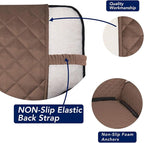 PureFit Reversible Quilted Couch Covers for Dogs Sofa Cover 4 Seater 88" | Brown/Beige, Water Resistant Couch Protector, Washable Pet Couch Cover with Non Slip and Elastic Straps For Kids