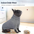 IECOii Great Dane Sweater,5XL Extra Large Sweater for Giant Breed Dogs in Winter,Turtleneck Cold Weather Knit Clothes,Machine Washable,Elastic Pullover for Saint Bernard,Mastiff (Light Grey,XXXXXL)