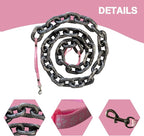 6 Ft Funny Dog Leash - Giant Plastic Chain Leash with Puppy Collar for Small Dogs, Cats, and Puppies - Black Funny Chain Dog Leash