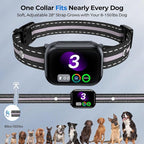 RPZ Automatic Dog Bark Collar for Small Medium Large Dogs 8-150 Lbs, Pink | Rechargeable anti barking collar with bark count tracking, 4 training modes, 3 sensitivity levels and IP67 waterproof