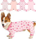 Bienbee Dog Pajamas, 4 Pack Adjustable Onesies for Small to Large Dogs XL | Dog Shedding Suit with Soft Fabric, Breathable & Stretchy, and Adjustable Back Length for Sleeping Lounging and Daily Use