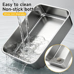 Stainless Steel Cat Litter Box for Kitten, Kitty & Senior Cats Pan | Metal Litter Box , Open Top Low Entry Litter Pan, Non-Stick Easy Clean Anti-Scratch Kitty Cat Box for Indoor Cats, Single Pan