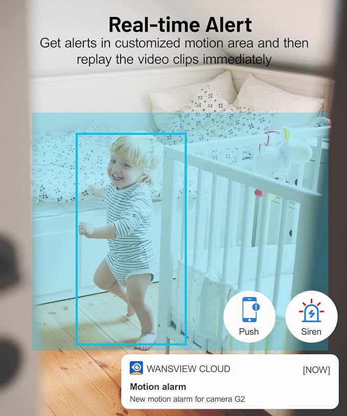 GALAYOU Indoor Camera, Pet Camera for Home Security in 2K, 2.4GHz WiFi, G2 | Nanny Camera/Baby Monitor with Night Vision, Siren, 24/7 TF Card Storage, 360° PTZ, Supports Alexa and Google Assistant