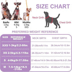Puppytie No Pull Small Dog Harness with Multifunction Dog Leash,Lightweight Soft Adjustable No Choke Escape Proof Pet Harness Vest, Light Purple, S