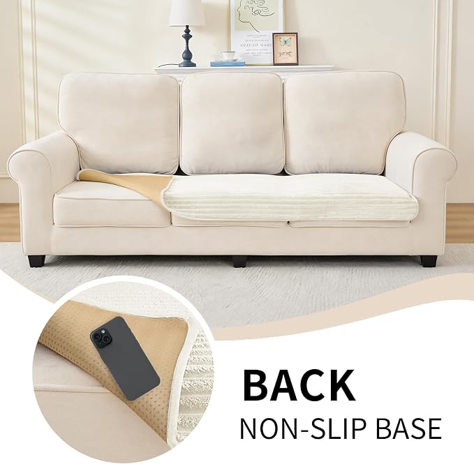 100% Waterproof Couch Covers for Dogs, 35"×70.9" Washable Couch Cover, Non Slip Sectional Couch Covers for 3 Cushion Sofa Cover Pet Friendly, Cat and Dog Couch Bed Cover- Off-White