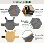 Large Dog Coat, Warm Jacket for Extra-Large Dogs, Dog Winter Coat, Pet Windproof Cold Weather Coats Snow Jacket Pet Clothes, Golden Retriever, Labrador Retriever, Husky, Grey L