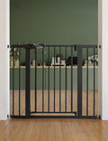 Babelio Pressure Mounted Baby Gate for Stairs, 26-40" Wide Dog Gate Indoor | Triple-lock system; Pressure/wall mount Auto-close; 200N impact tested; Easy Install for Doorways, Kitchen, Hallway, Black