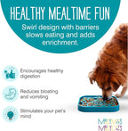 Messy Mutts Square Slow Feeder, 8 Inch, 2 Cup | 8 x 8 Inch Square Silicone Puzzle Slow Feeder For Dogs And Cats, Holds 2 Cups, Dishwasher Safe