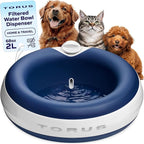 Maxi Filtered Dog Water Bowl, 2L/68oz - No Power or Batteries Needed, Auto-Refill, No Spill, Portable Travel Lock, Carbon Filter, BPA-Free, Dogs & Cats