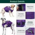 Kuoser Dog Life Jacket, High Flotation Reflective Dog Life Vest, Purple, S | Adjustable Dog Lifejackets for Small Medium Large Dogs, Lifevest with Rescue Handle for Swimming, Boating, Lake, Beach & Pool