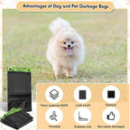 Ireer 5000 Pcs 50 Counts Pet Waste Bags Bulk, Dog Bags with Fit Hang Hole Easy Single Pull for Parks, Hoas Residential Use, Dog Waste Station, Compatible with Poop Station Dispensers (Black)