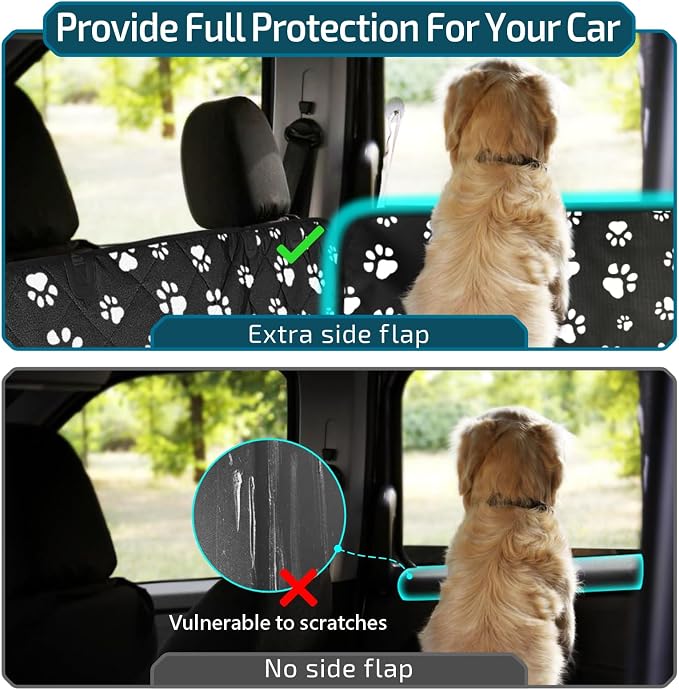 Veckle SUV Cargo Liner for Dogs - Trunk Cover with Bumper Flap Protector | Waterproof Pet Cargo Cover with Side Flaps, Dog Car Seat Cover with Non-Slip Trunk Mat, Prevents Scratches Pet Hair Mud Dirt