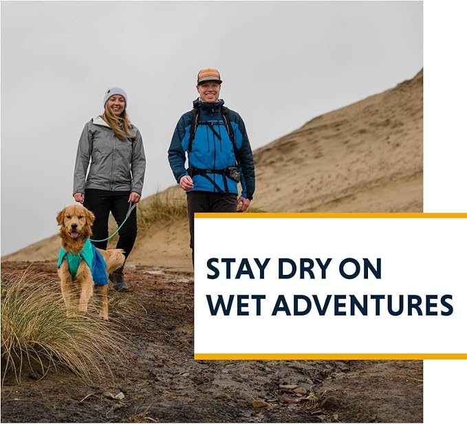 Ruffwear, Sun Shower Dog Raincoat, All-Weather Jacket, Waterproof, Windproof & Lightweight, Midnight Blue, X-Large