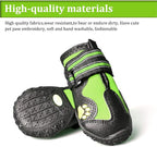 CovertSafe& Dog Boots for Dogs Non-Slip, Waterproof Dog Booties for Outdoor, Dog Shoes for Medium to Large Dogs 4Pcs with Rugged Sole Grey-Green