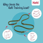 Halti Training Dog Leash | Size Small, Forest Green, 2m | No-Pull Double-Ended Dog Leash | Light, Soft & Durable | Ideal for Obedience Training & Everyday Walks with Dogs & Puppies