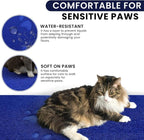 Andalus Small Cat Litter Mat, Pack of 2 - Waterproof, Non-Slip & Easy to Clean Cat Litter Box Mat for Extra Efficient Pet Litter-Trapping, Blue (15.75” X 11.75”)
