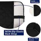 PureFit Reversible Quilted Couch Covers for Dogs Loveseat Sofa Cover 46.5” | Black/Black, Water Resistant Couch Protector, Washable Pet Couch Cover with Non Slip and Elastic Straps For Kids