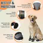SlowTon Dog Shoes for Large Small Medium Dogs - Breathable Dog Boots for Summer Hot Pavement, Paw Protector for Outdoor Walking Winter Snow, Anti-Slip Rubber Dog Booties for Hardwood Floor (B, 2)