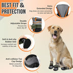 SlowTon Dog Shoes for Large Small Medium Dogs - Breathable Dog Boots for Summer Hot Pavement, Paw Protector for Outdoor Walking Winter Snow, Anti-Slip Rubber Dog Booties for Hardwood Floor (B, 1)