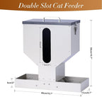 Automatic Cat Feeder 2 Cats Gravity Dual Cat Food Dispenser | Auto Dry Food Dispenser with Strong Anti-Jam System Galvanized Steel Pet Food Station Indoor & Outdoor Double Bowls