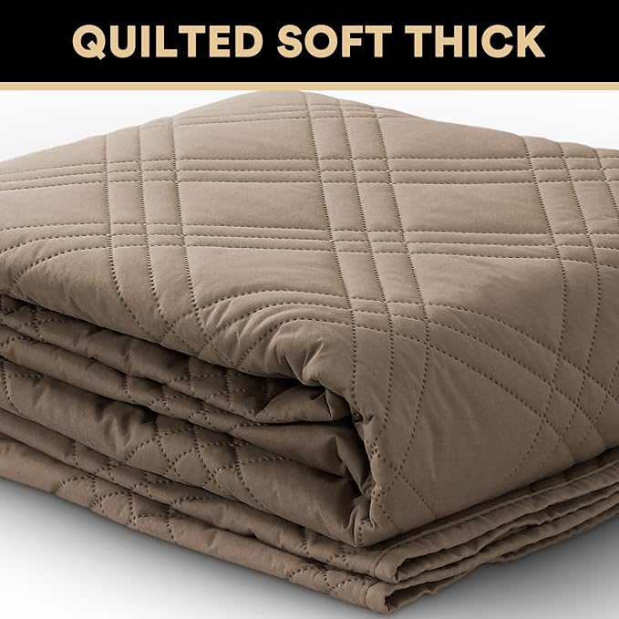 Waterproof Sofa Bed Cover Washable，Thick Loveseat Couch Covers for 2 Cushion Couch Sofa Pet Friendly, Pet Couch Covers Furniture Protector for Dogs Cats ((Taupe,40x48 Inch)