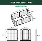 FXW Homeplus Indoor Dog Playpen, 24" H, 6 Panels, for Puppies & Small Dogs | Stress-free play, Heavy-duty, Semi-open design, Easy setup, Threshold-free gate, Expandable, Patented