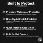 Dog Car Seat Cover for Back Seat, Waterproof, Scratchproof, Nonslip, Dog Hammock for Car, Safety Harness Included, Seat Covers for Pet Dogs, Truck & SUV Size (Black/Blue)