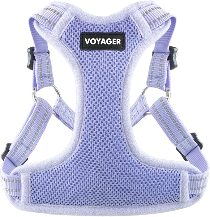 Voyager Step-in Flex Adjustable Dog Harness - Lavender, X-Large | 23 - 28" in Chest, Fully Adjustable, Reflective Bands, All Weather Breathable Air Mesh, Lightweight, Fast Drying