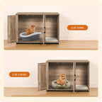 Dwanton Litter Box Enclosure, Wooden Cat Washroom Indoor, 27.6", 107GG